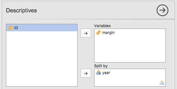 ``Split by`` box