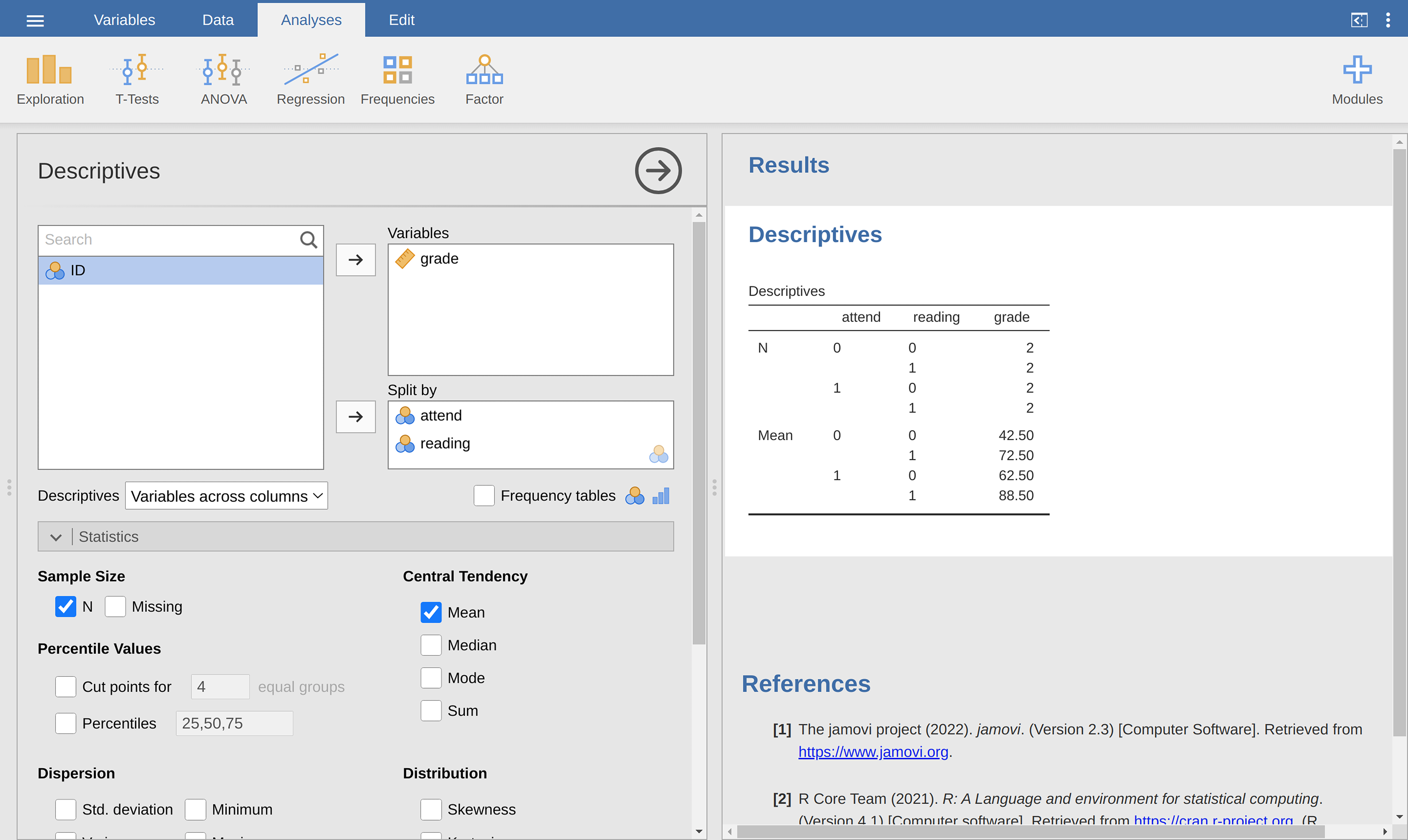 jamovi descriptives for the |rtfm|_ data set